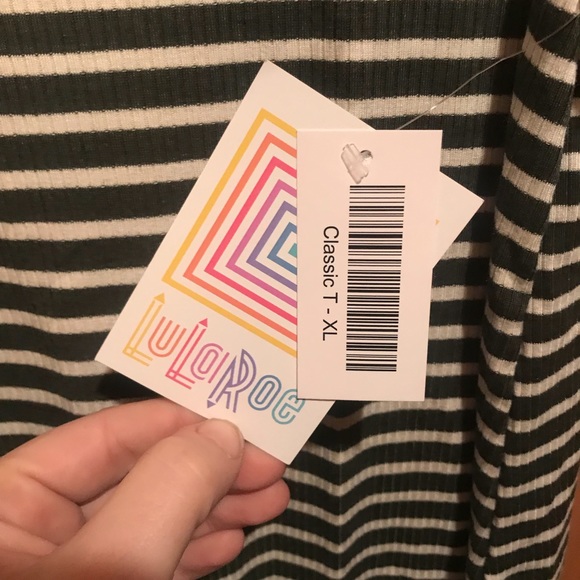 ❌SOLD❌ NWT LLR Classic T Charcoal & White Striped - Picture 8 of 8